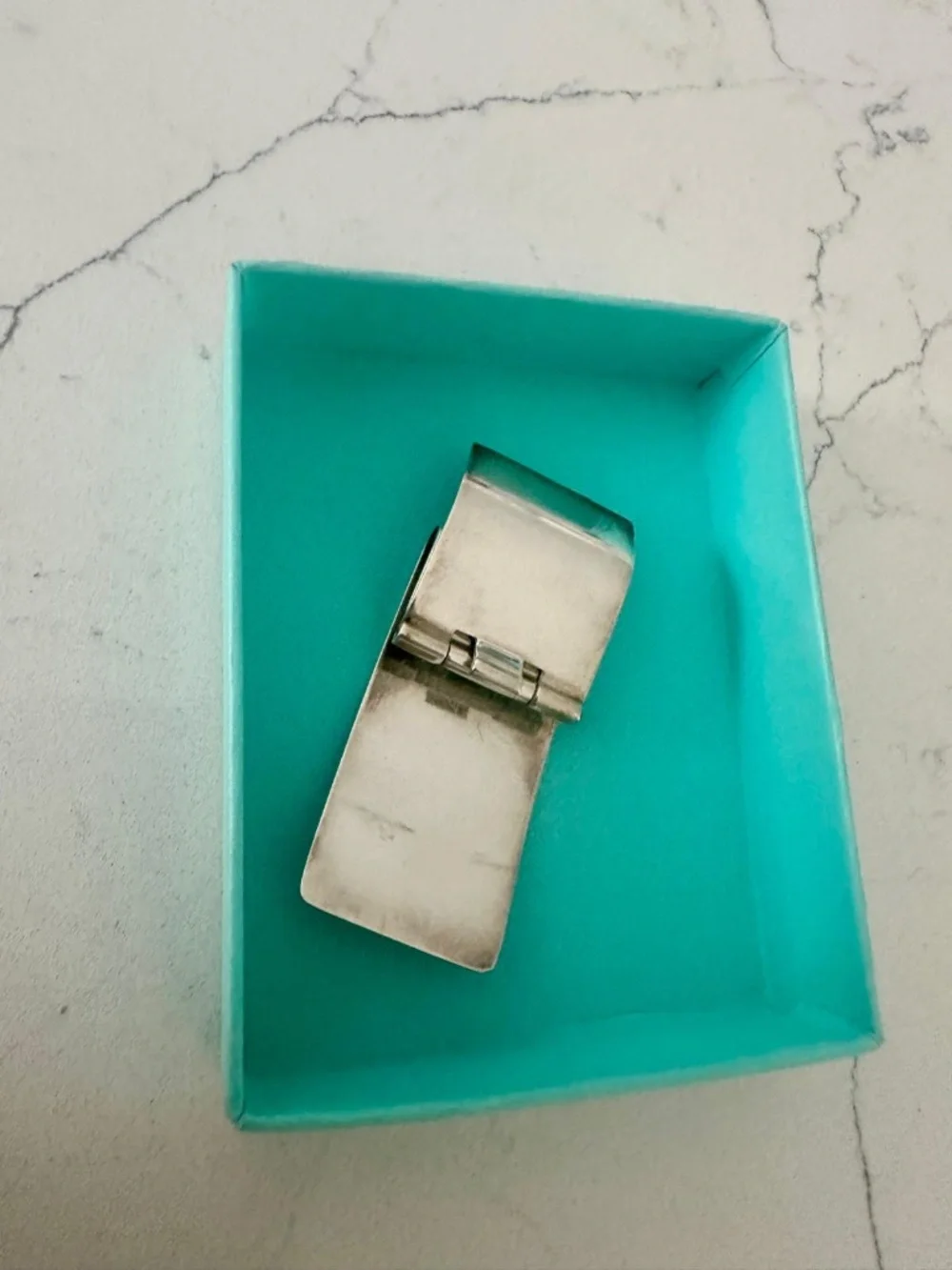 Tiffany & Co Hinged 1837 Money Clip in Sterling Silver 29.6 Gram Wide Money Clip
